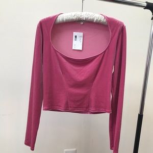 Fleur du mal Pink velvet midriff top, never worn.